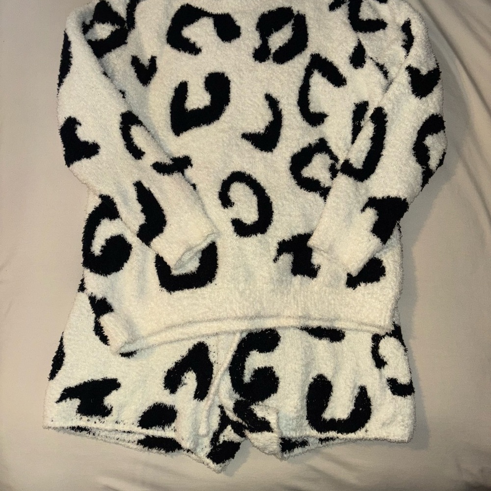 Cozy Black and White Sweater Set
